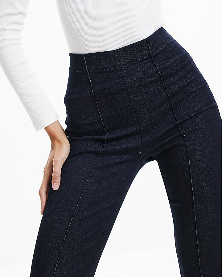 indigo pull-on scolpire jeans bootcut