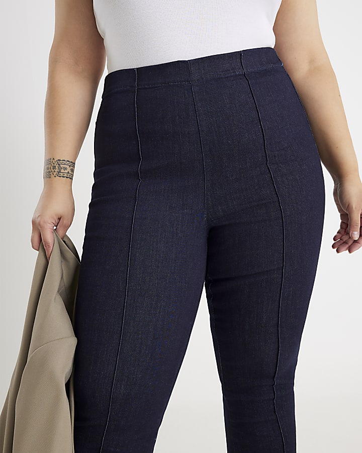 indigo pull-on scolpire jeans bootcut