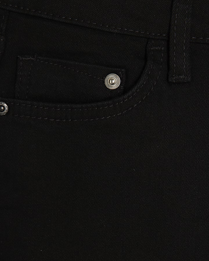 petite black mid rise jeans svasati
