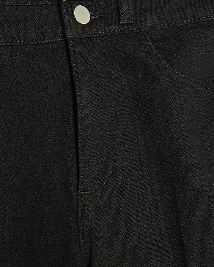 nero vita alta vita rilassata flare jeans