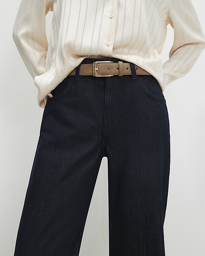 petite blue mid rise jeans bootcut
