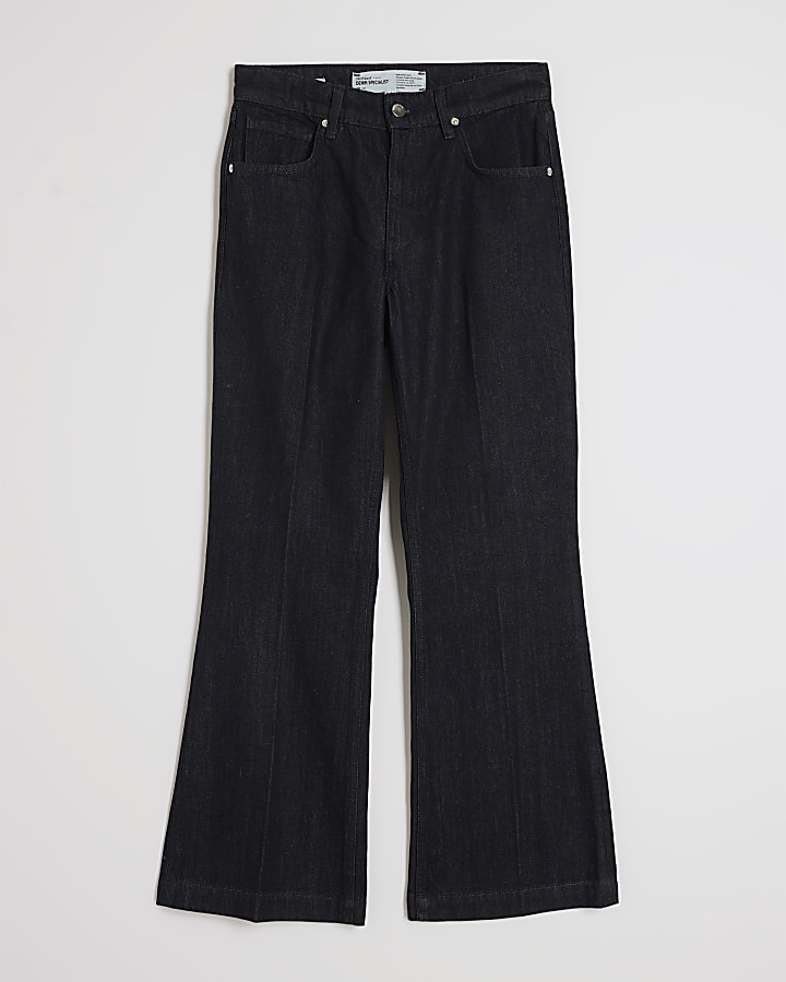 petite blue mid rise jeans bootcut