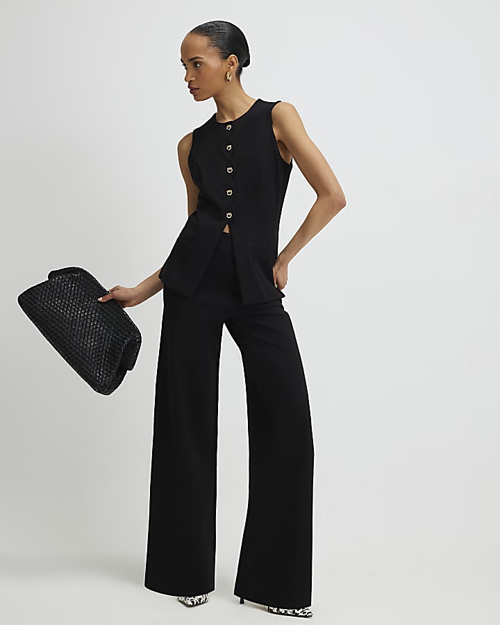 stretch nero pettine gilet