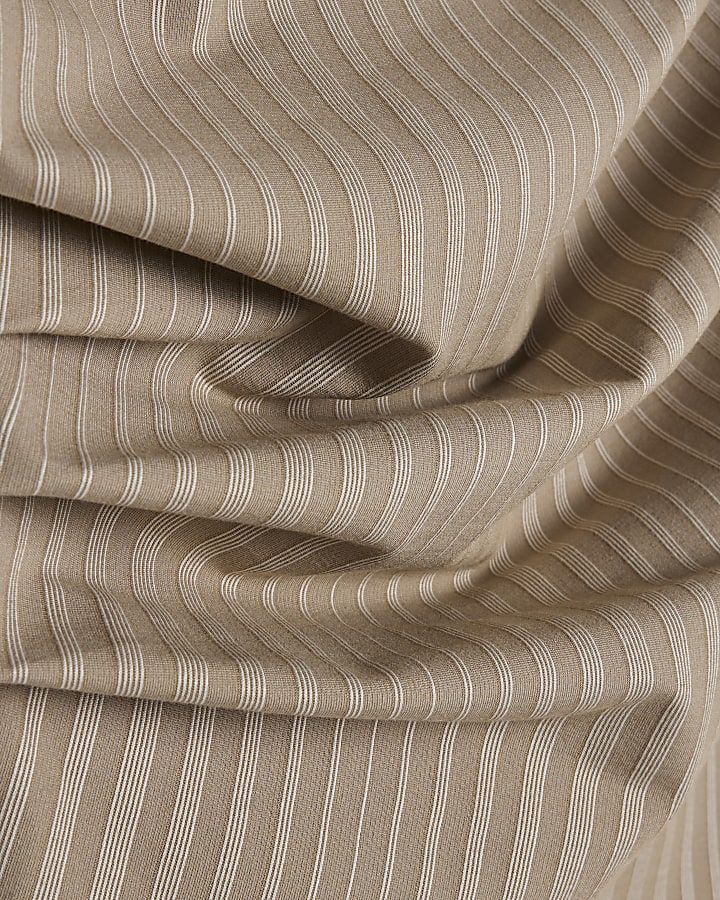 beige elasticizzato senza maniche a righe drappo superiore
