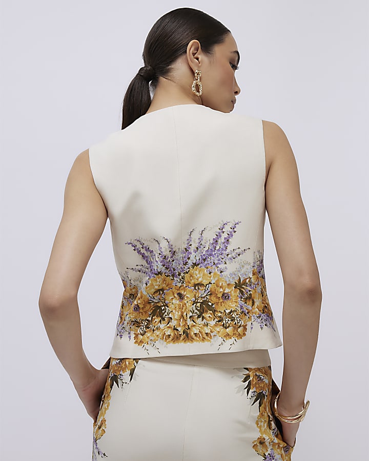 crema floreale montato gilet