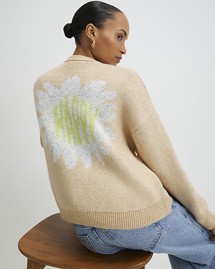 beige felice di conversazione cardigan