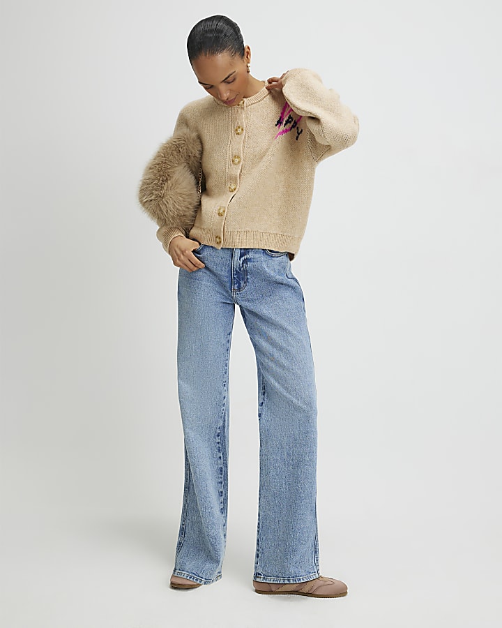 beige felice di conversazione cardigan