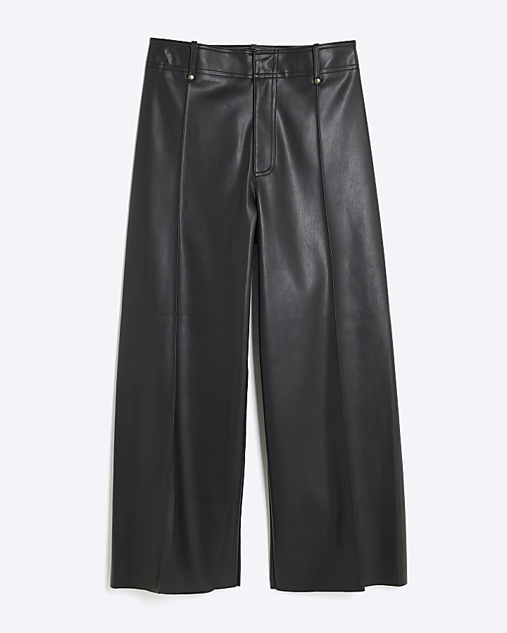nero ecopelle pantaloni corti