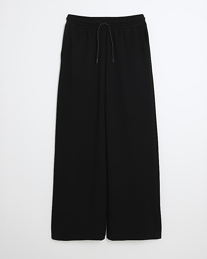 black premium a vita alta gamba larga jogging
