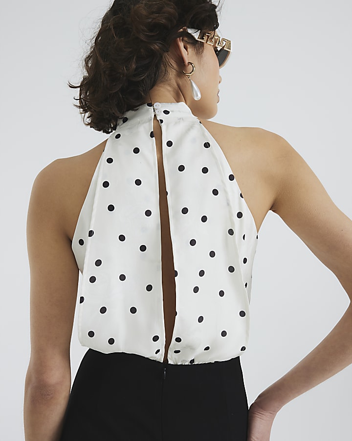 crema a pois collo cavezza tuta