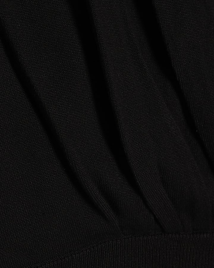 maglia nera hybrid long sleeve top