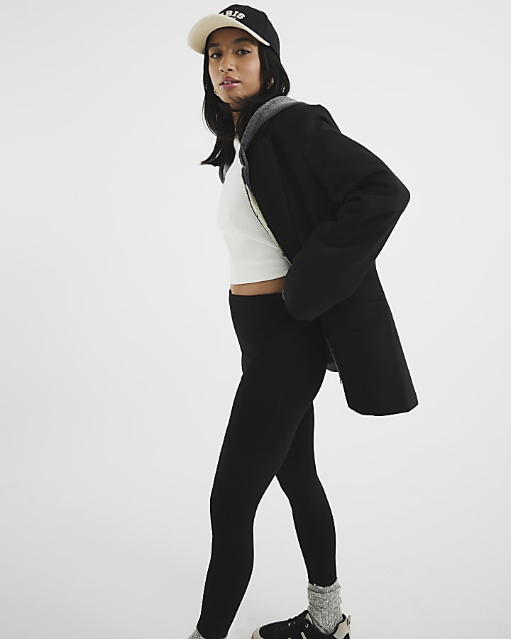 petite nero a vita alta leggings