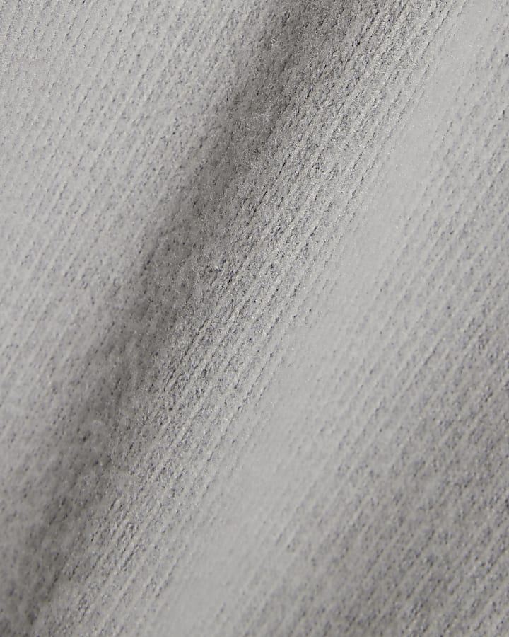 grigio orlo bolla rib top