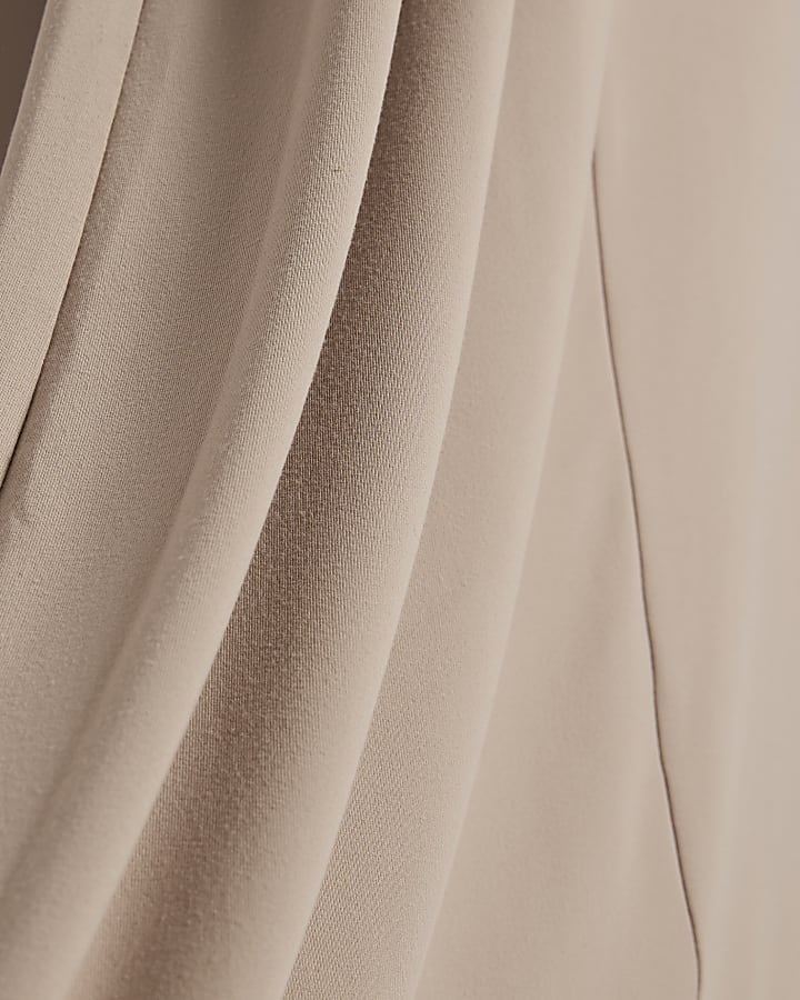 petite beige sciancrata maxi dress