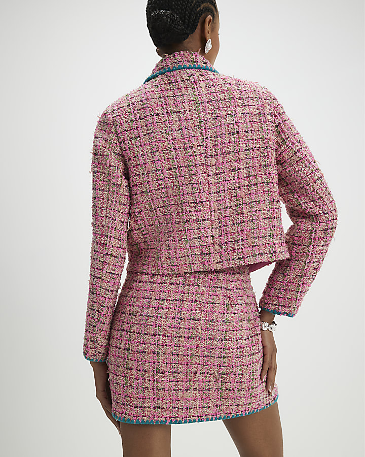 rosa whipstitch boucle mini gonna