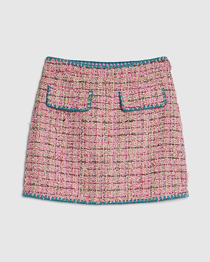 rosa whipstitch boucle mini gonna