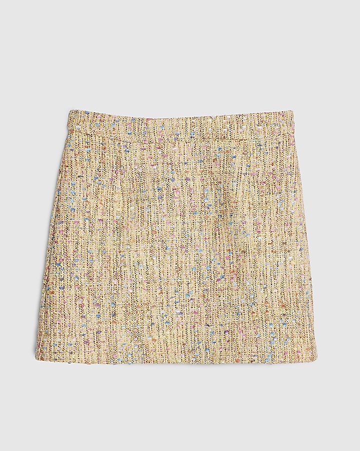 giallo boucle aline gonna mini