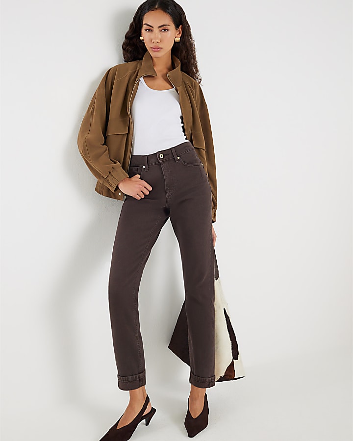 brown vita normale mamma scolpire jeans
