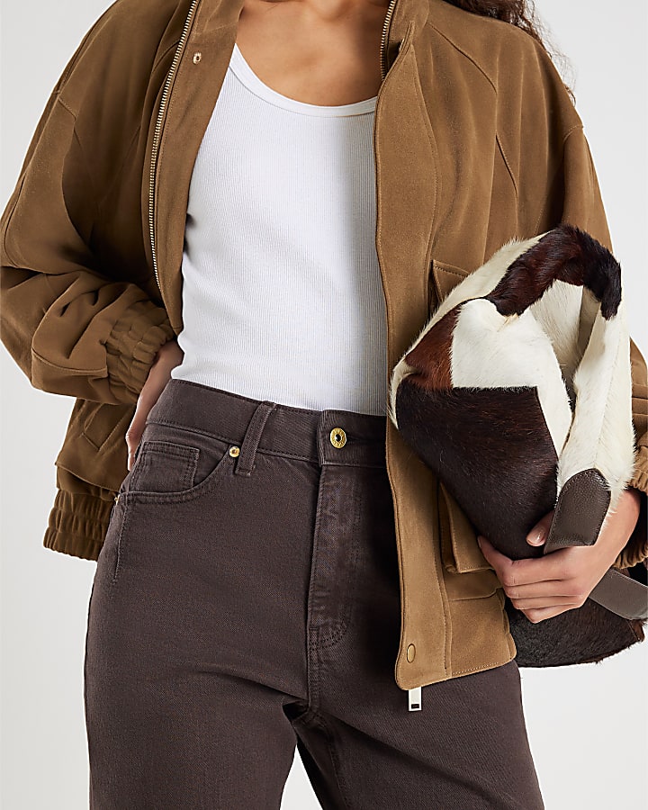 brown vita normale mamma scolpire jeans