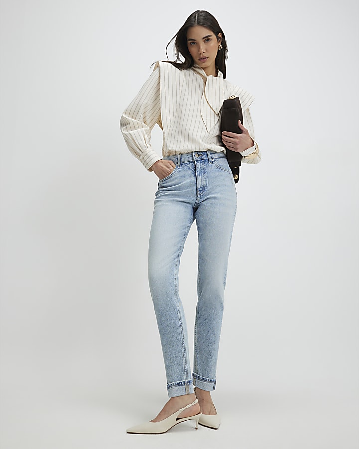 blu vita normale mamma scolpire jeans