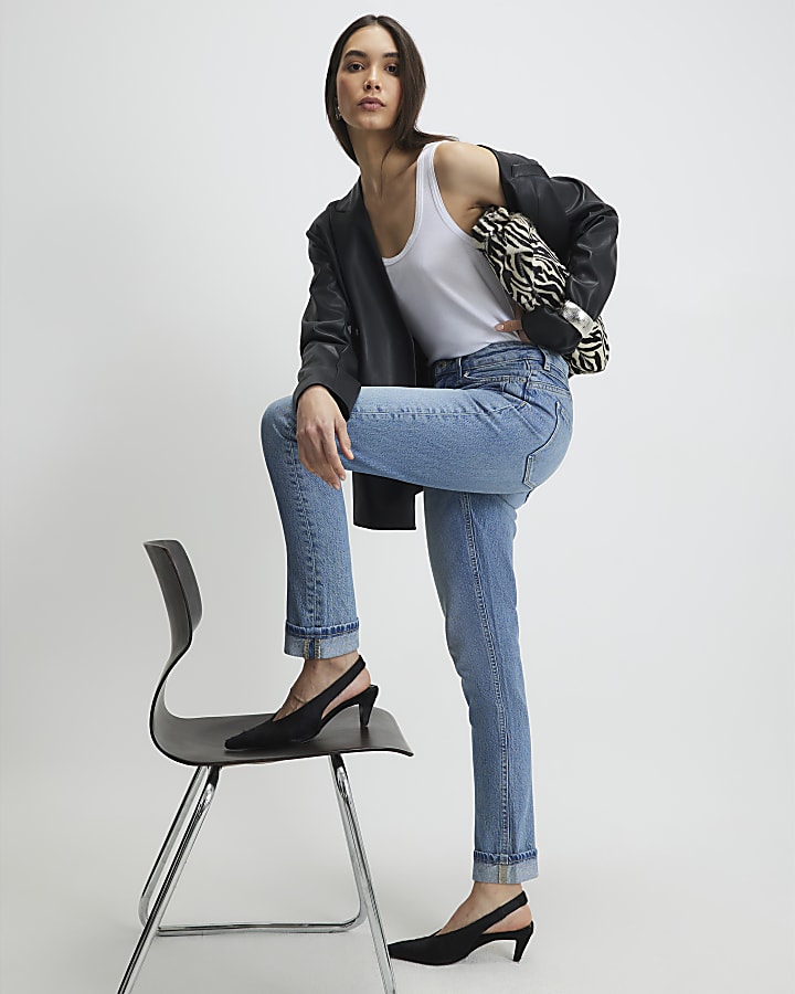 blu vita normale mamma scolpire jeans
