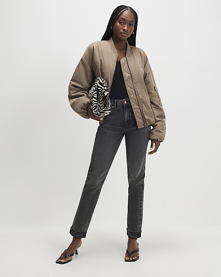 nero vita normale mamma fit scolpire jeans