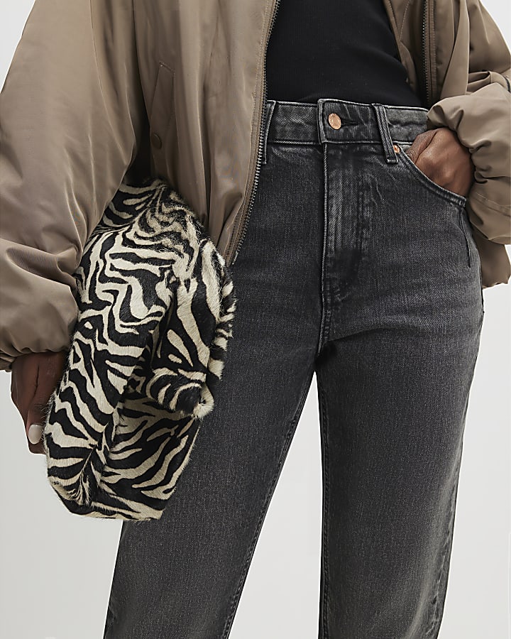 nero vita normale mamma fit scolpire jeans
