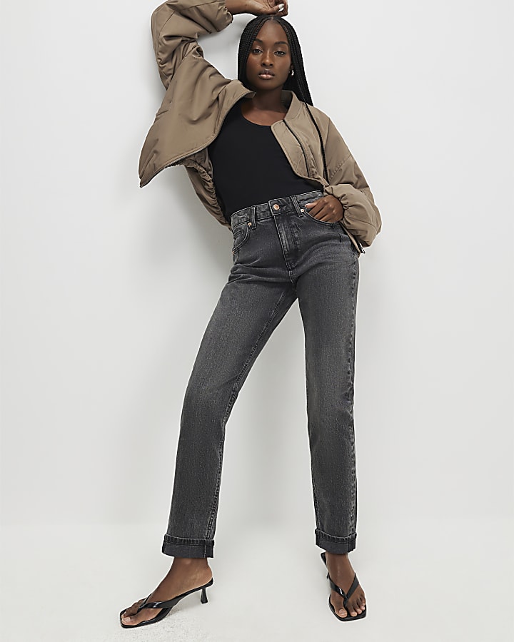 nero vita normale mamma fit scolpire jeans