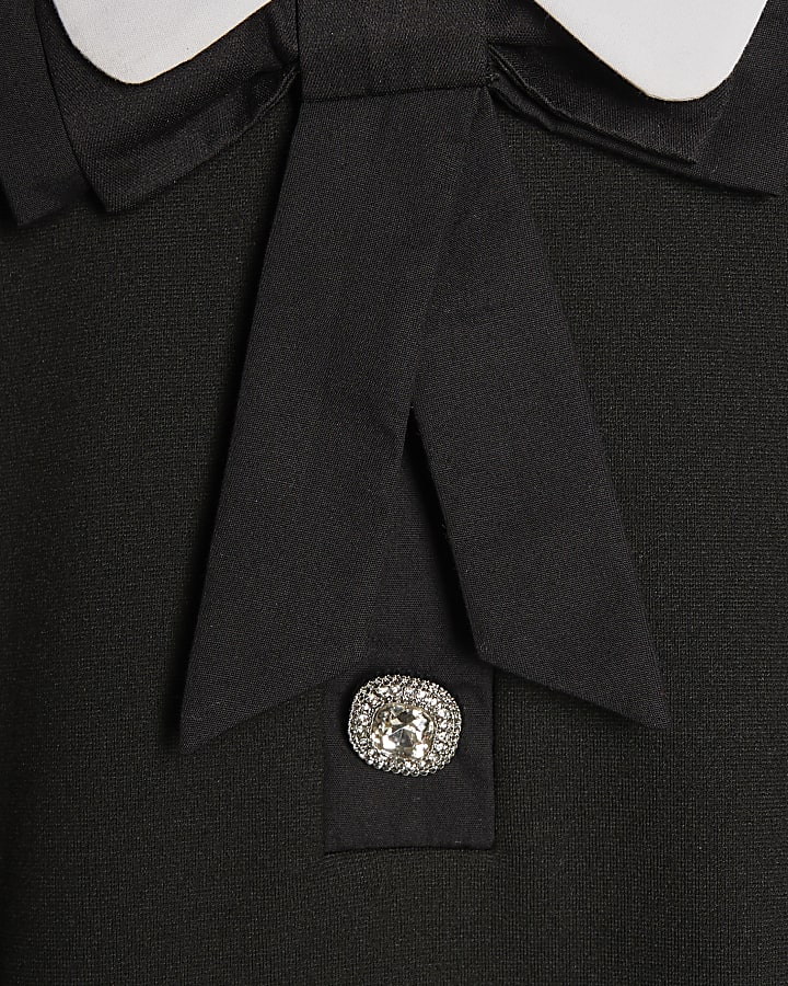nero fiocco abito camicia