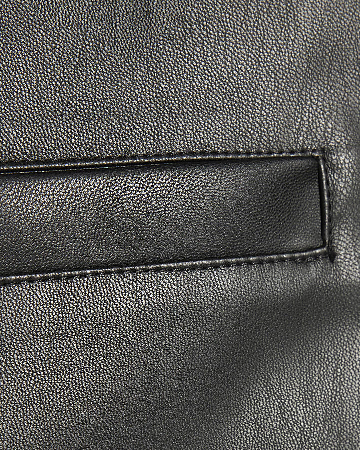 nero ecopelle shirt manica corta