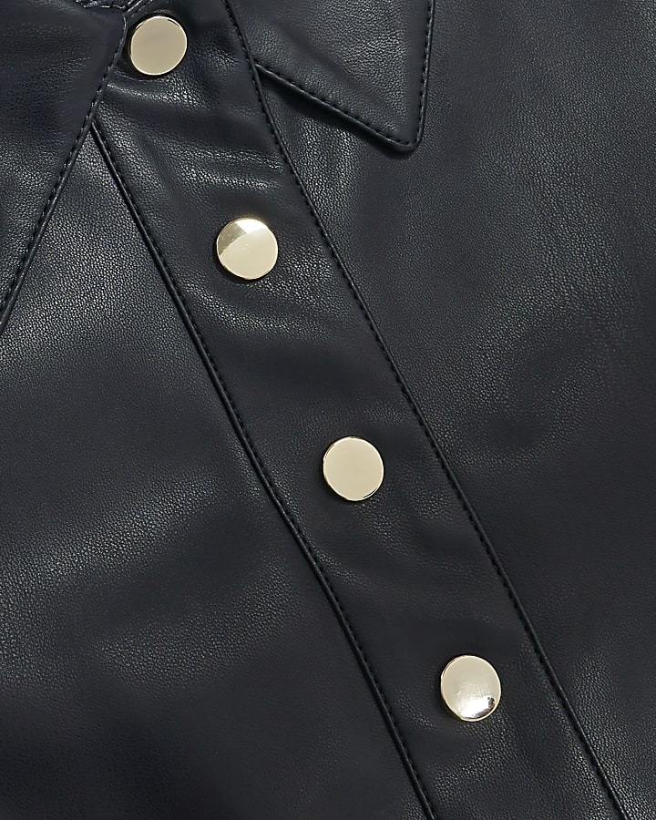 marina ecopelle pettine trim tempestato top