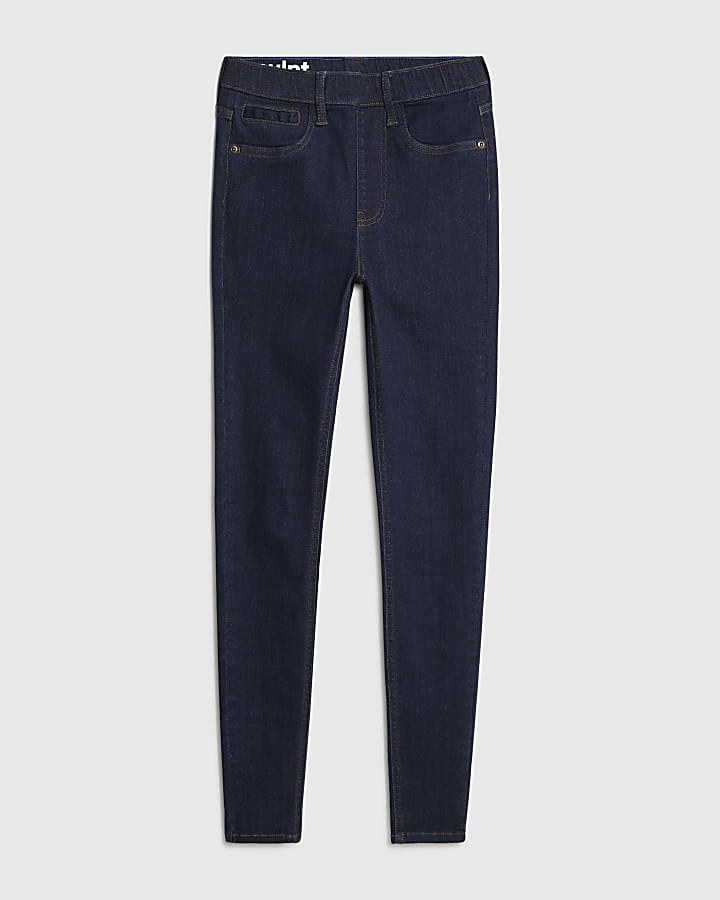 indigo pull-on scolpire i jeans skinny