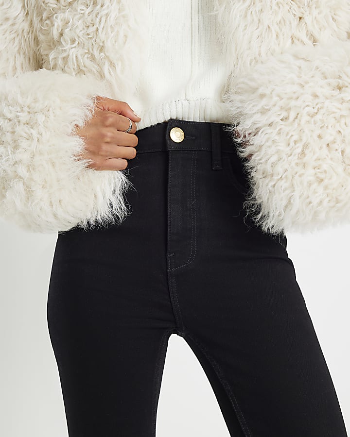 nero di alta crescita scolpire nero skinny jeans