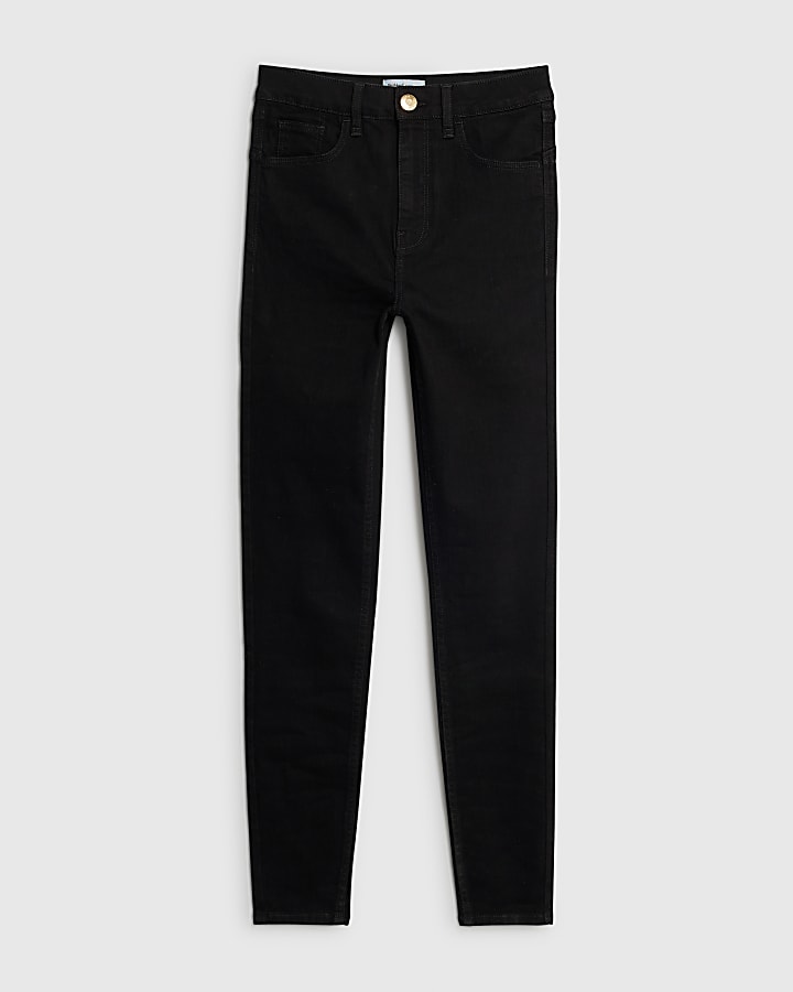 nero di alta crescita scolpire nero skinny jeans