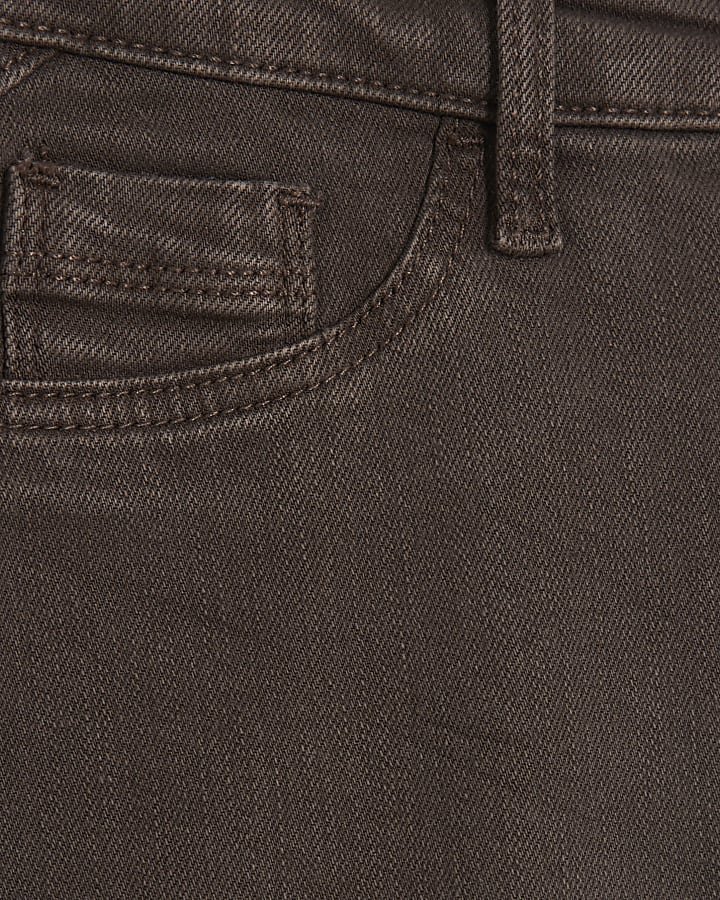 marrone mid rise skinny jeans