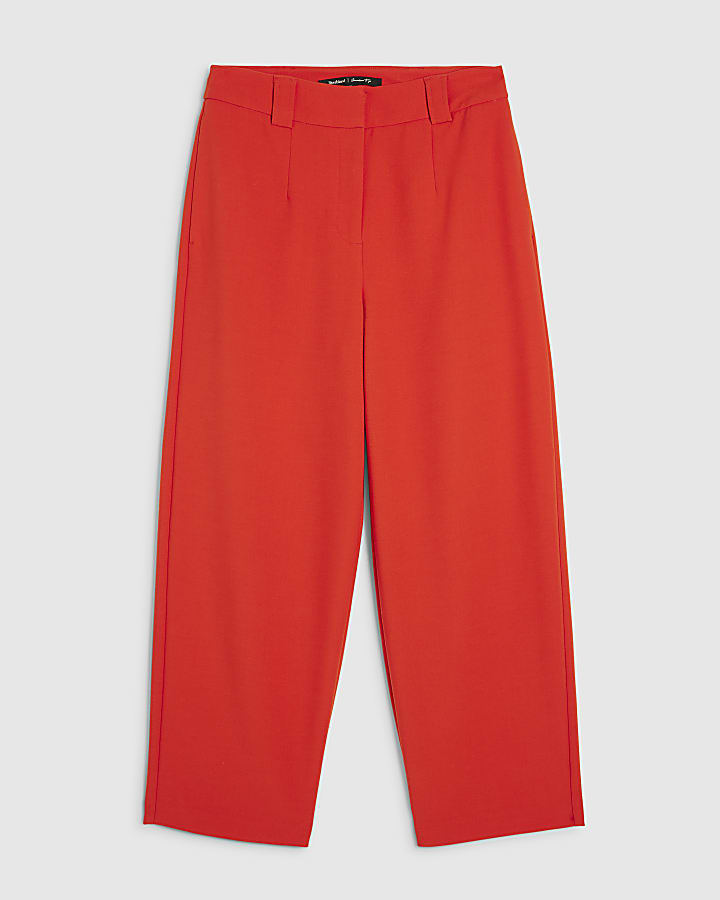 rosso slim gamba dritta pantaloni