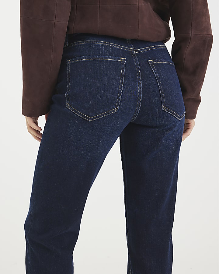 blu a vita alta slim fit jeans