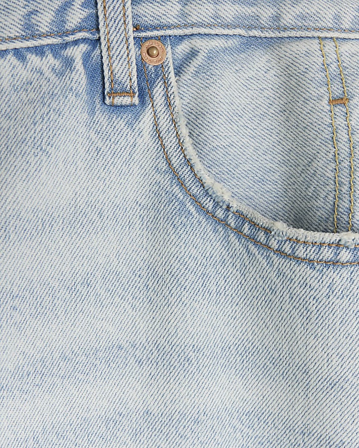 plus blu a vita alta relaxed straight jeans