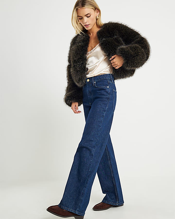 petite blu relaxed straight leg jeans
