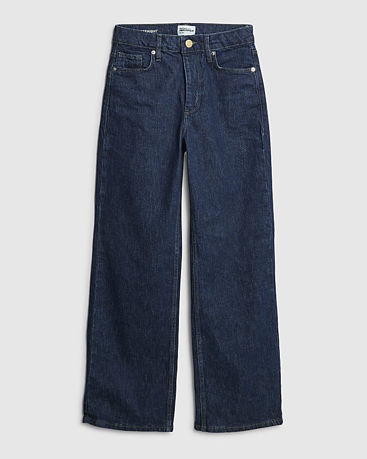 petite blu relaxed straight leg jeans