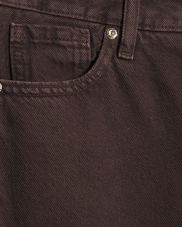 marrone relaxed straight jeans