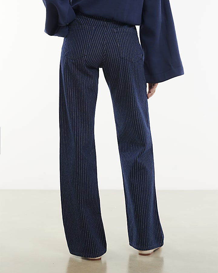 striscia blu relaxed straight jeans