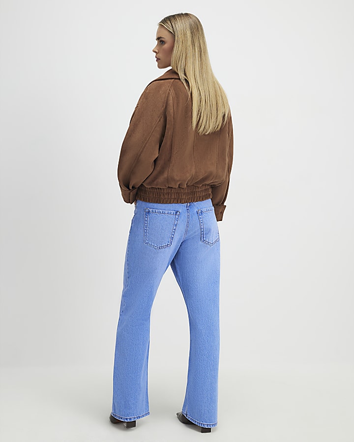 petite blu relaxed straight leg jeans