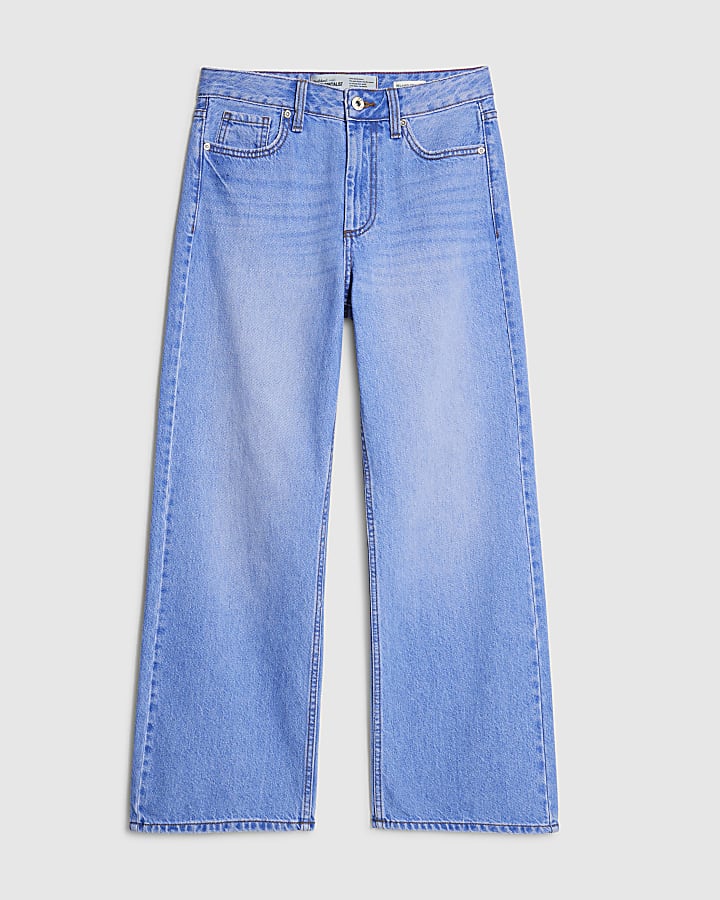 petite blu relaxed straight leg jeans