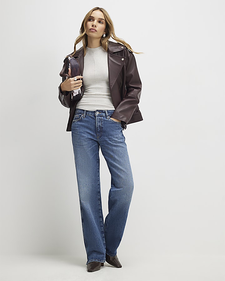 blu split orlo gamba dritta jeans
