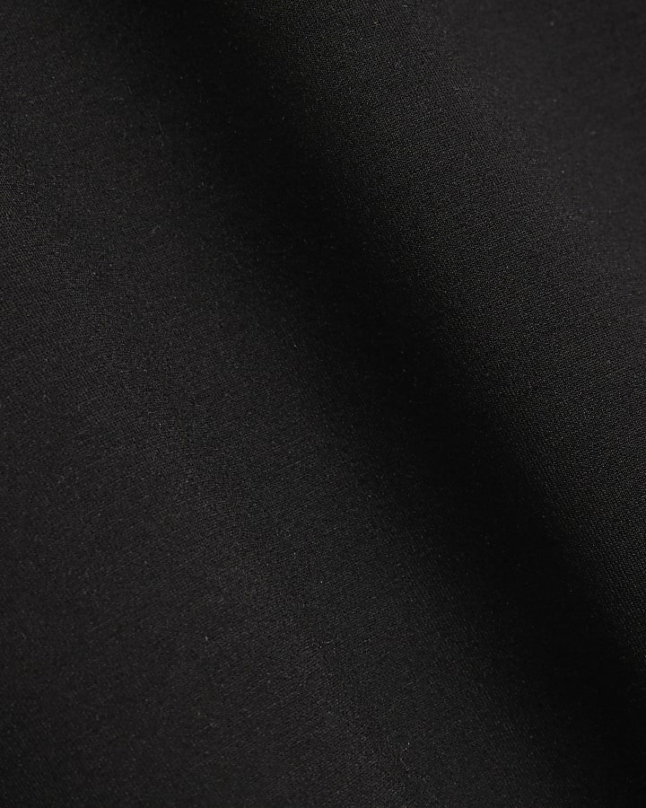 black premium manica corta t-shirt squadrata