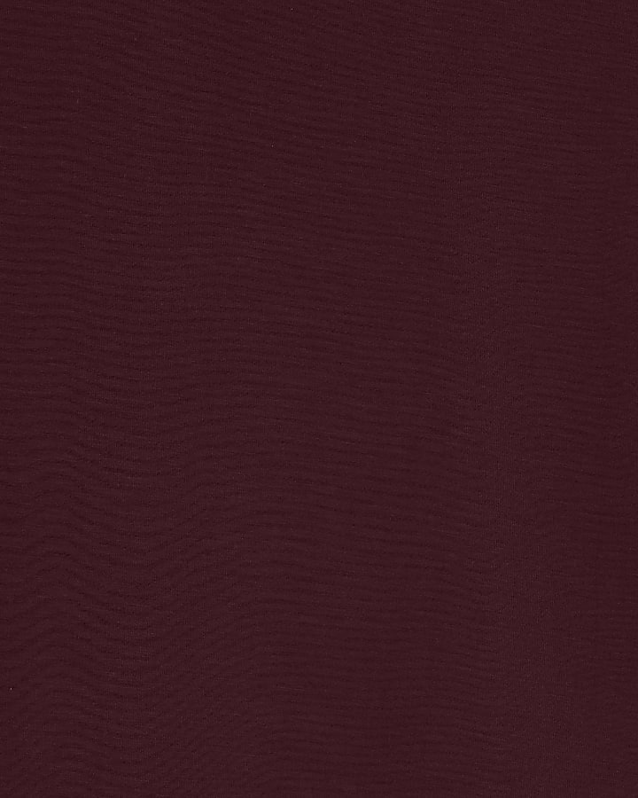 rosso premium manica corta t-shirt squadrata