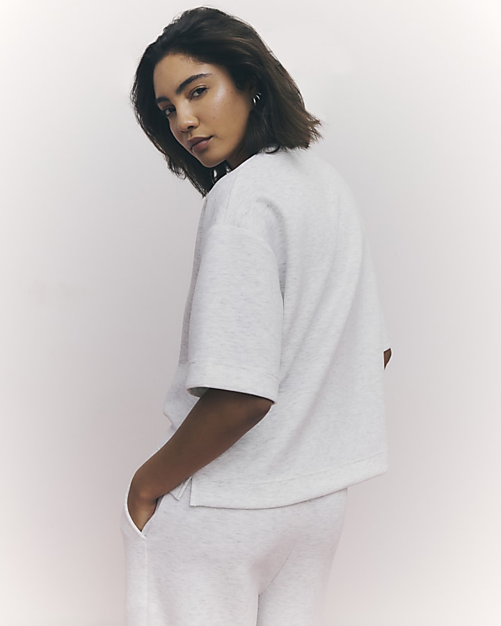 grigio premium t-shirt squadrata