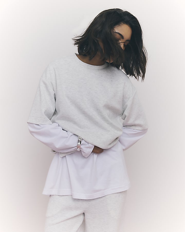 grigio premium t-shirt squadrata