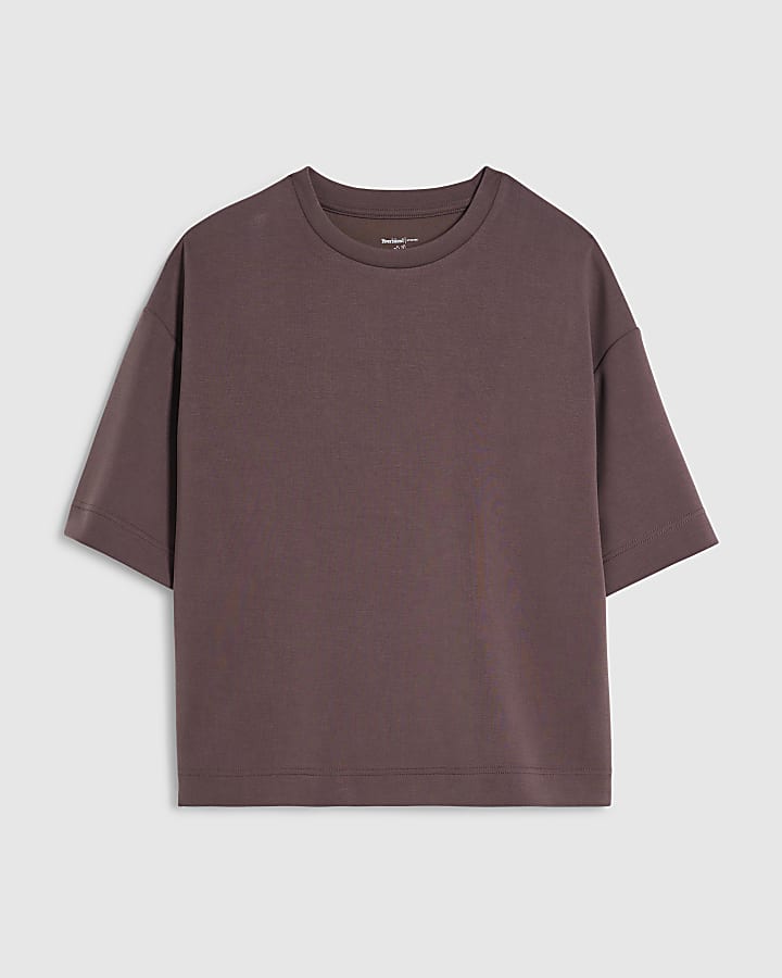 marrone premium t-shirt squadrata